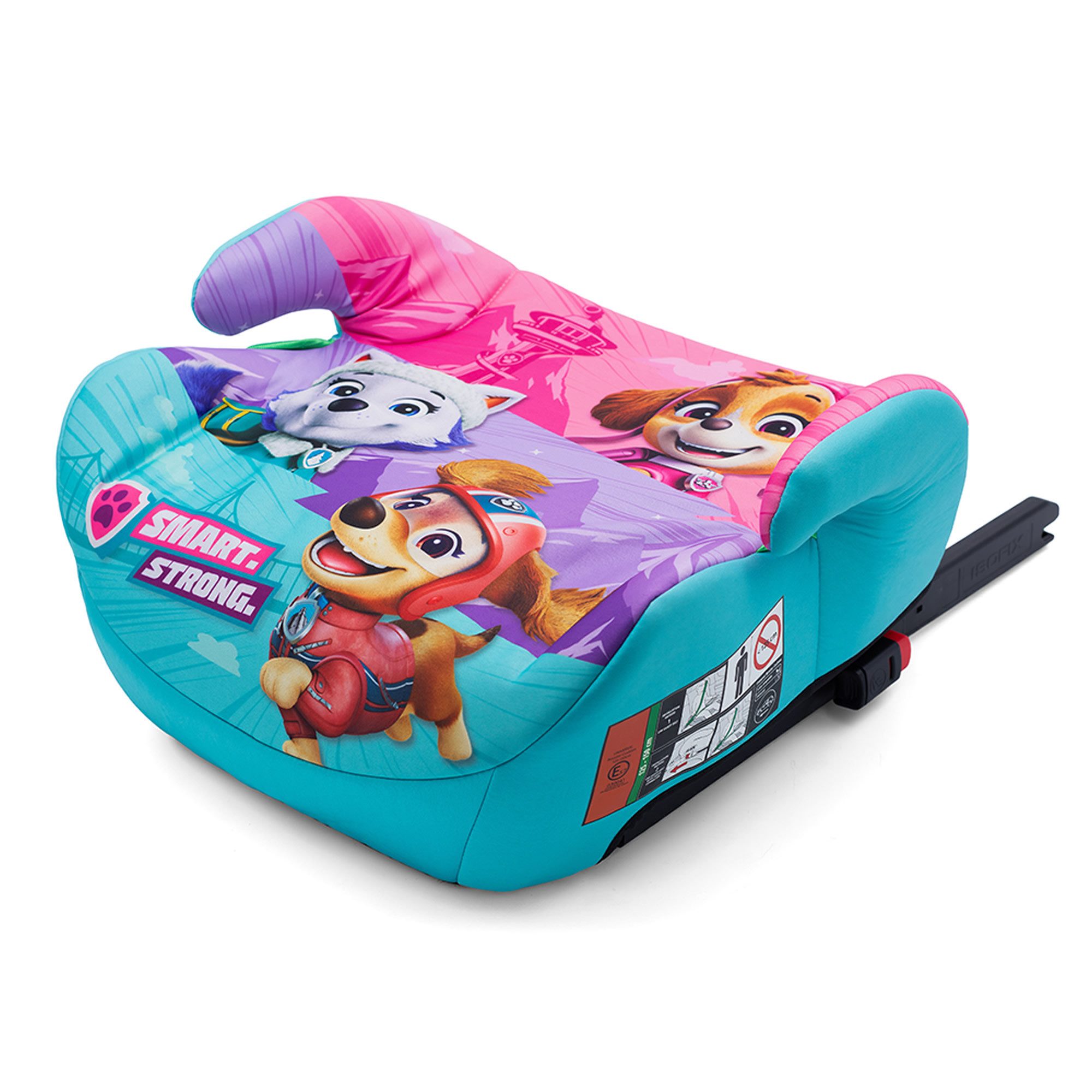 PAW PATROL Kindersitzerhöhung Skye ISOFIX Sitzerhöhung Autokindersitz Booster Kindersitz ECE R129, ab: ab 6 Jahren, bis: bis 12 Jahre, ab: 125 cm, bis: 150 cm, ECE R129 Sitzerhöhung mit ISOFIX & ergonomischer Form