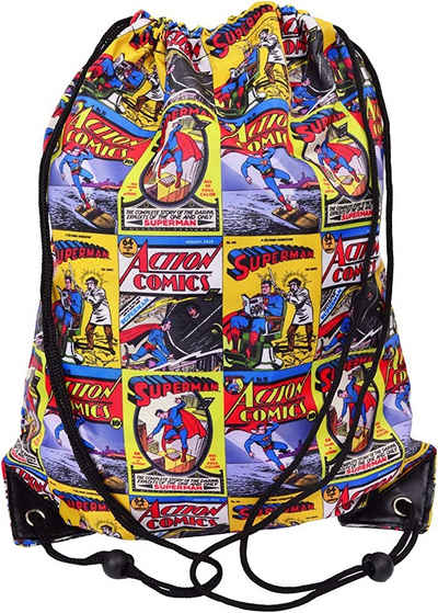 Superman Gymbag »Superman Action Comics Gymbag Turnbeutel Einkaufstasche Rucksack Beutel Büddel für Zuhause, Einkaufen, Auto, Sport«