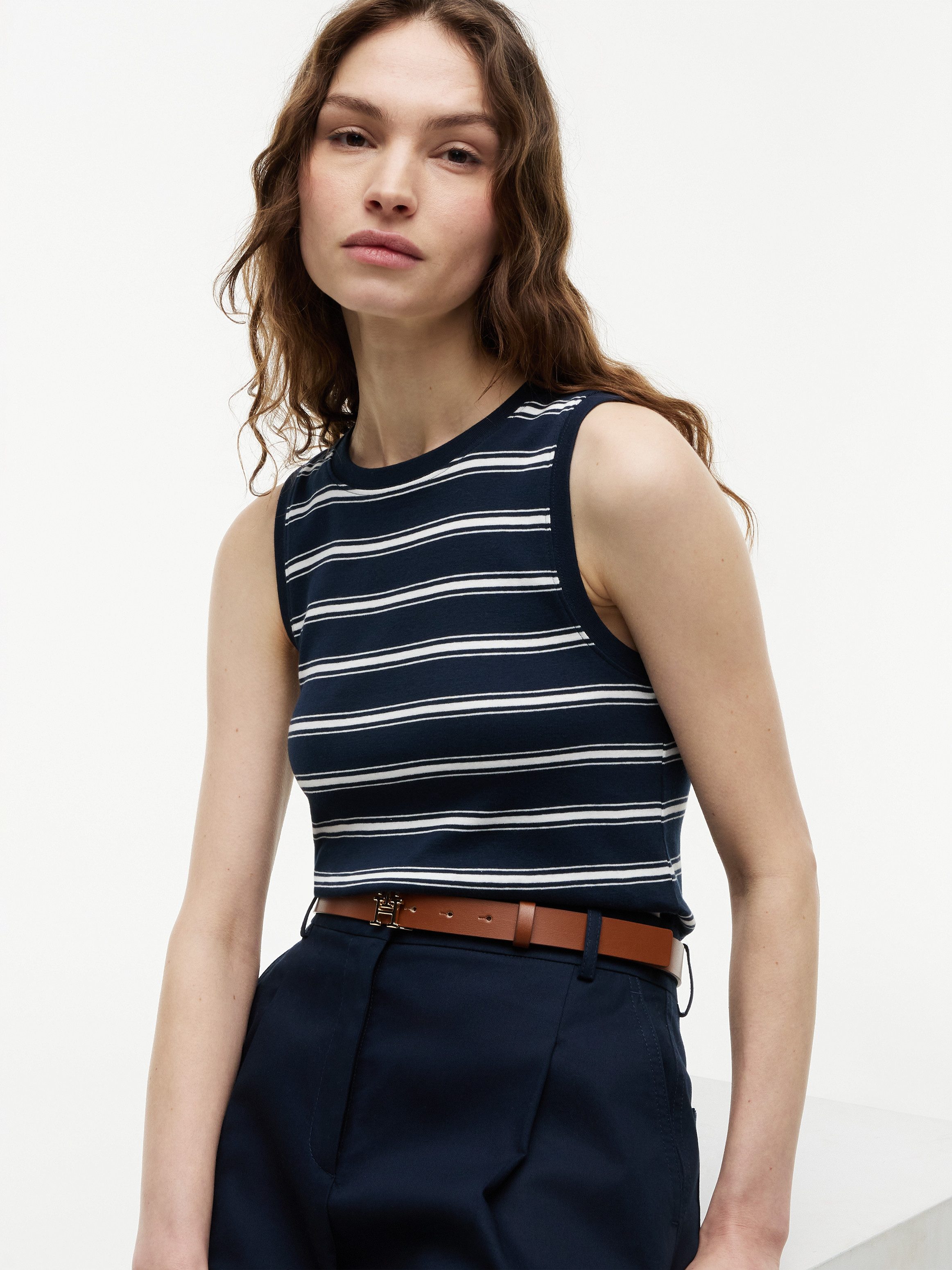 Tommy Hilfiger Tanktop MULTISTRIPE TANK TOP Baumwolle