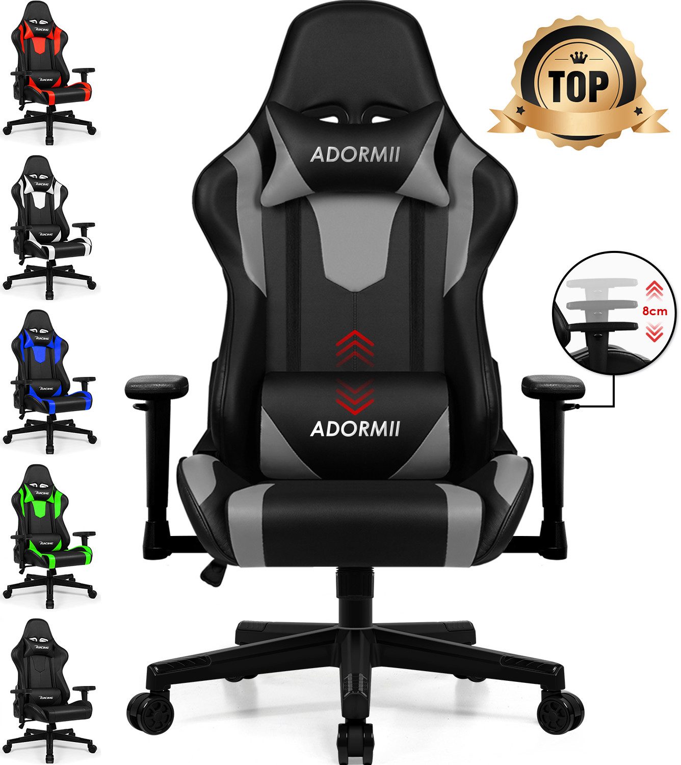 Gaming-Stuhl Gaming Stuhl ergonomisch Gaming Chair Bürostuhl verstellbare