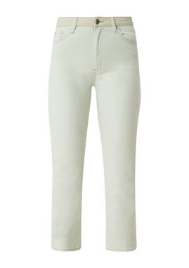 s.Oliver 7/8-Jeans Regular: Jeans in Bicolor-Optik Waschung, Leder-Patch