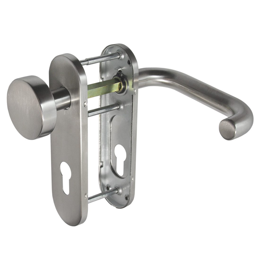 Häusler Onlinehandel GmbH Türbeschlag Edelstahl Feuerschutz Türbeschlag FS-1024 KS Knauf PZ 72 mm U form