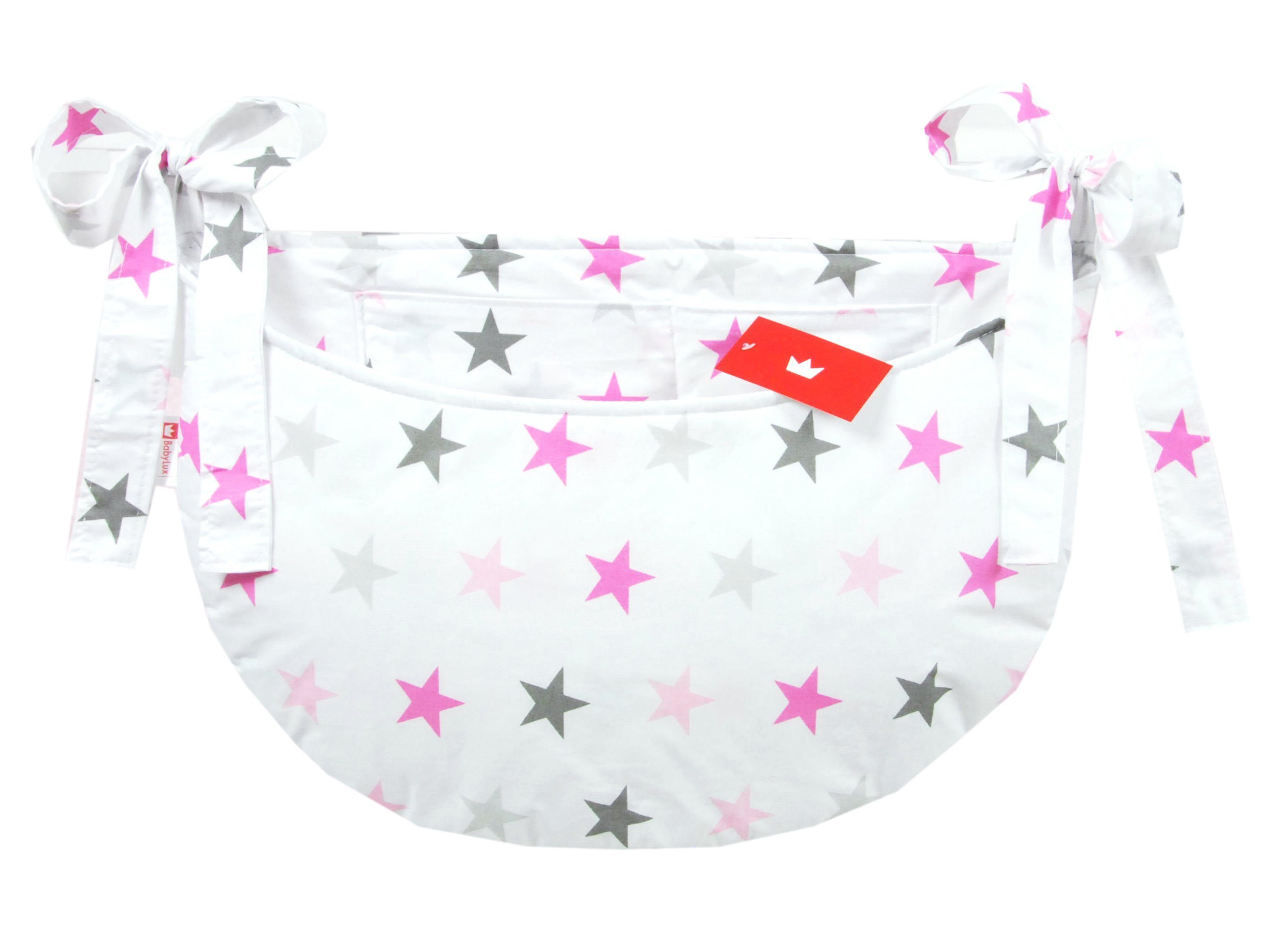 BabyLux Betttasche BABYLUX Organizer BETTTASCHE Spielzeugtasche Babybett Windeltasche, 93. Sterne Rosa