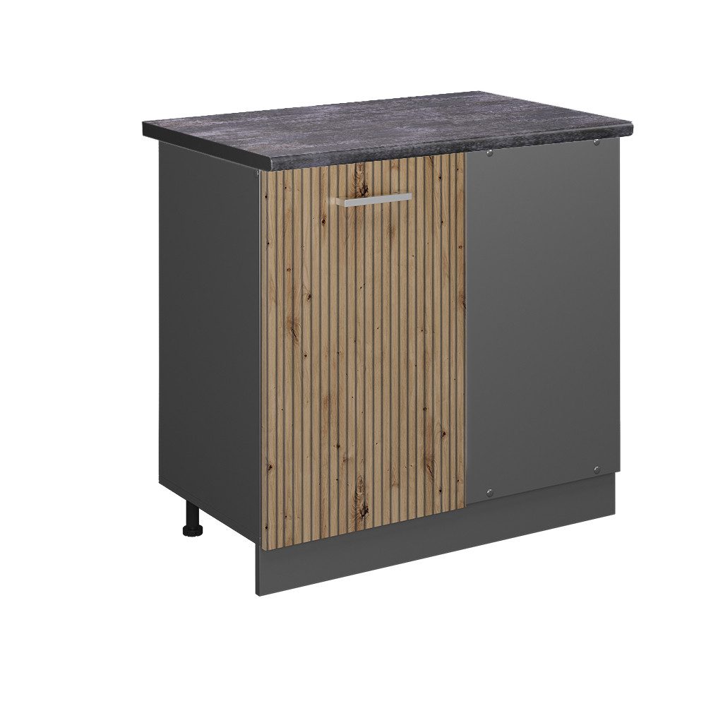 Vicco Eckunterschrank R-Line, Artisan-Eiche/Anthrazit, 86 cm, günstig online kaufen