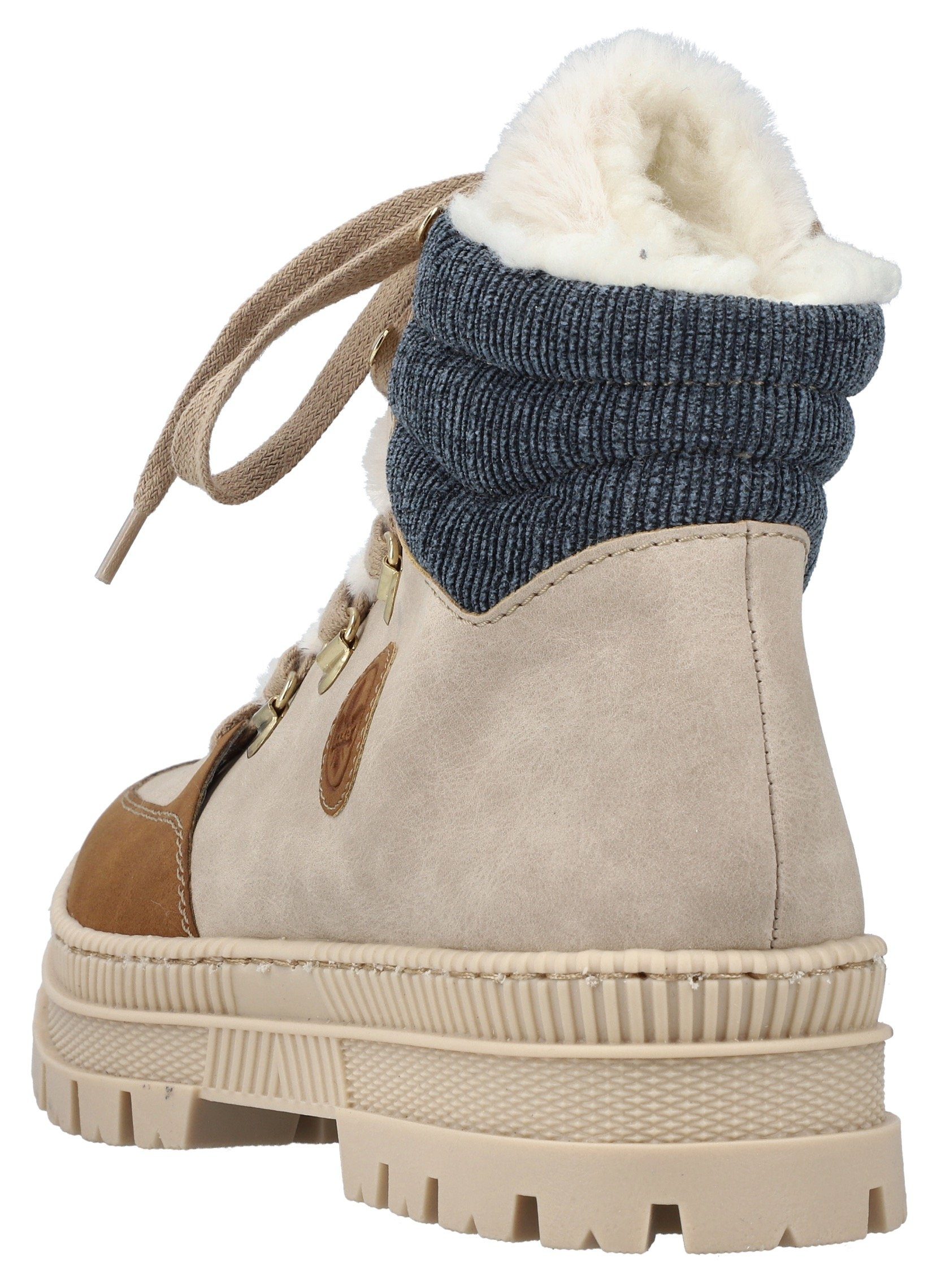 Rieker Winterboots mit kontrastfarbenem Besatz