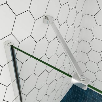 duschspa Duschwand Duschtrennwand + Flipper-Panel Walk in Dusche Duschwand Glaswand, (Set), Glas, Nano Glas