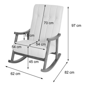 MCW Schaukelstuhl MCW-K10, Mit Armlehnen, Große Sitzfläche, Maximale Belastbarkeit: 130 kg
