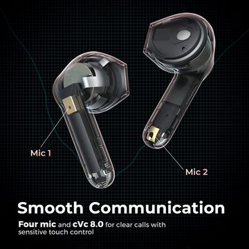 Soundpeats Automatische Wiedergabepause In-Ear-Kopfhörer (Spielmodus für geringe Latenzzeit und 17,5 Stunden Akkulaufzeit für langanhaltenden Musikgenuss., für klare Kommunikation. Spielmodus für geringe Latenzzeit 17,5Stunden)