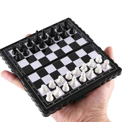 MAVURA Lernspielzeug Mini Schachspiel Schachbrett Reiseschach magnetisch einklappbar klappbares Schach Brett Mini Chess Board