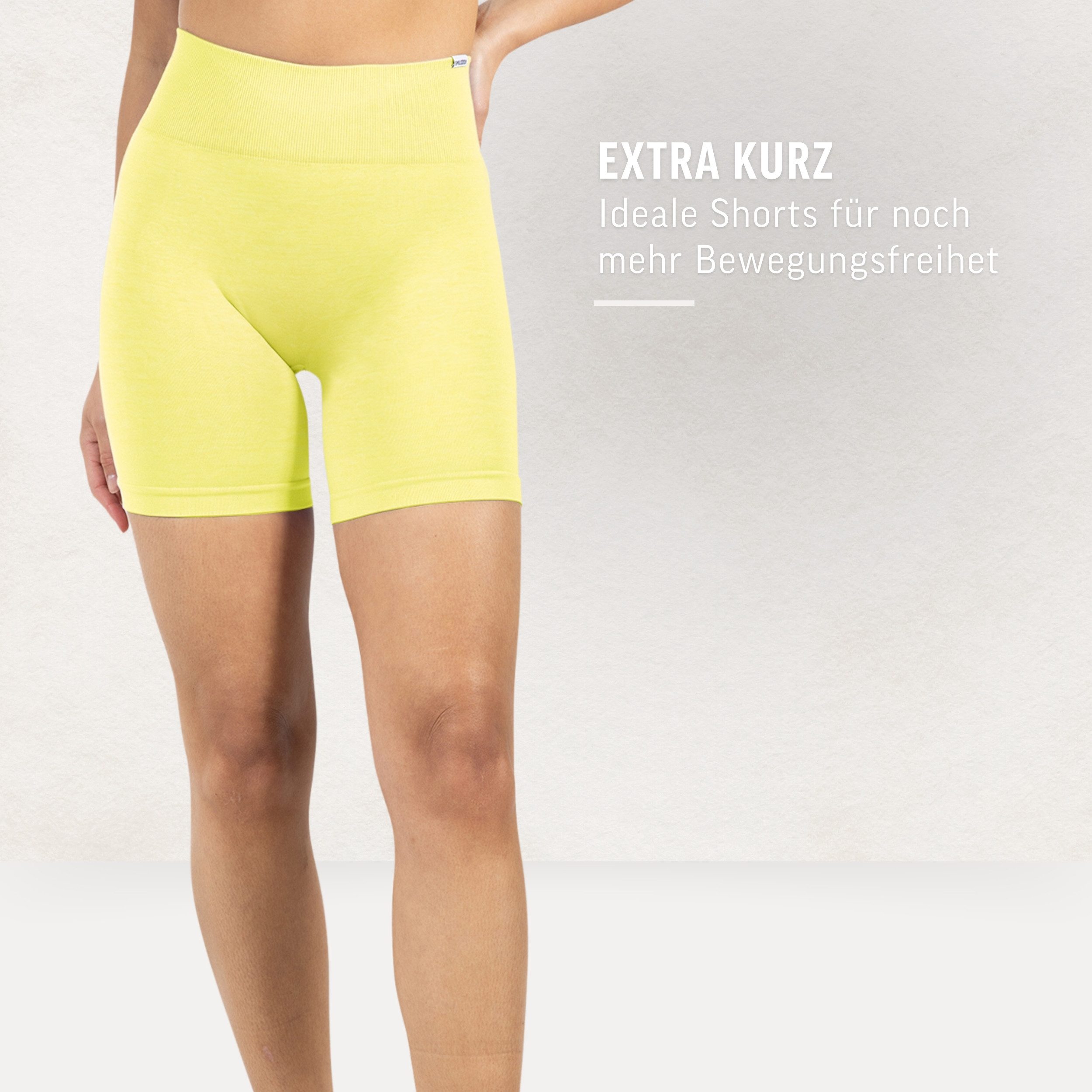 Smilodox Shorts Amaze Ultra, Seamless Blickdichte Radlerhose, Unsichtbarer Scrunch High Waist kurze Hotpants im Shaped Fit Yoga Fitness Laufen Alltag – Bild 3 von 5