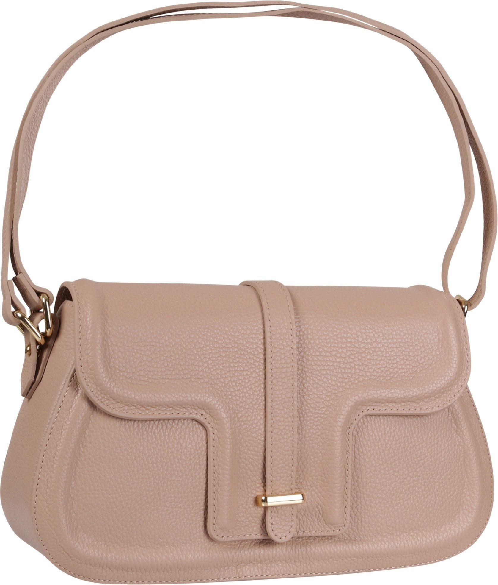 Toscanto Schultertasche Toscanto Tasche altrosa Schultertasche (Schultertasche), Damen Schultertasche Leder, altrosa ca. 33cm x ca. 20cm