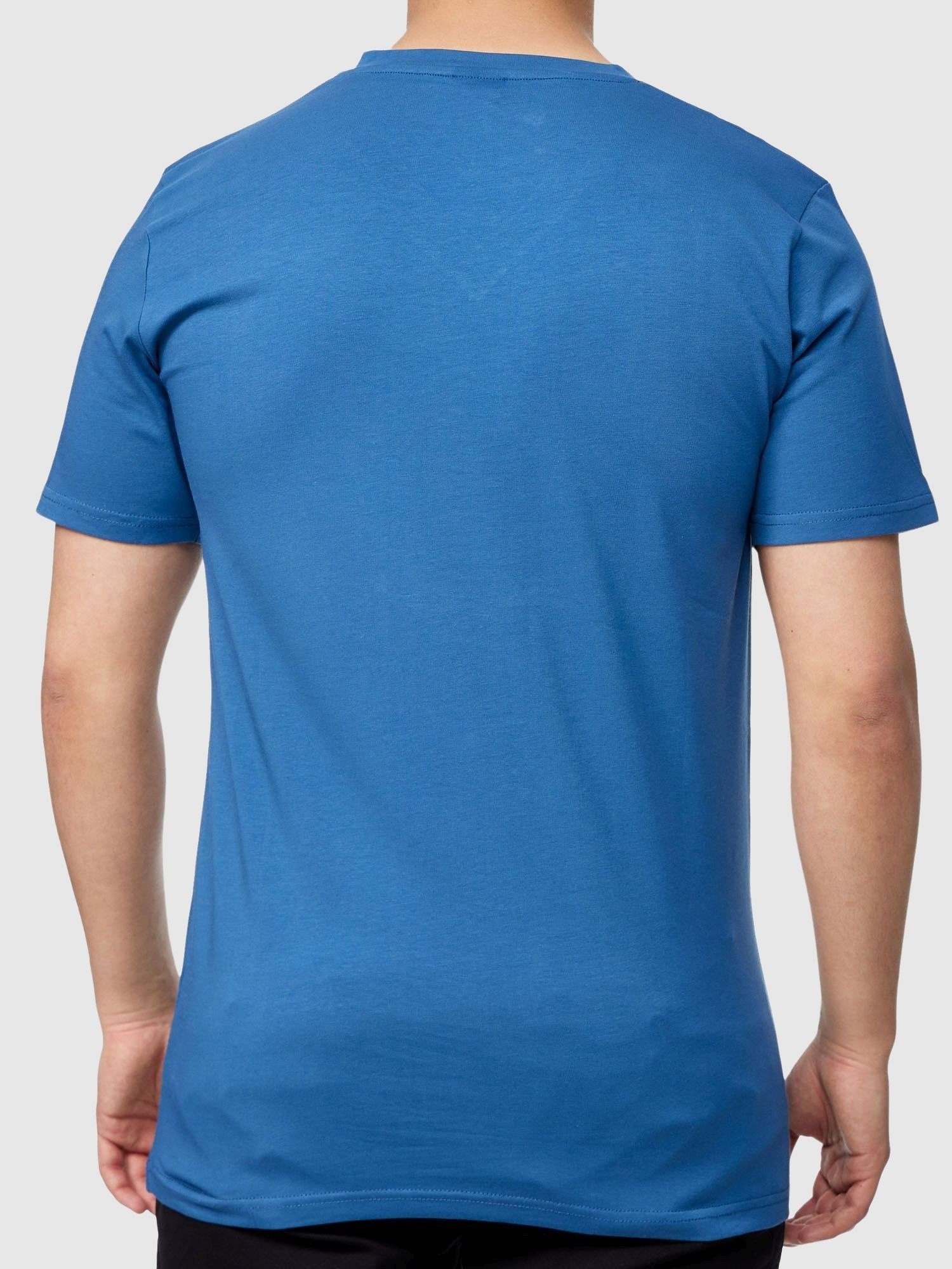 (Shirt Kayna Männer Freizeit Polo Tshirt Polo Kayna John Blau T-Shirt Tee Herren 1-tlg) Fitness John Tee, T-Shirt Poloshirt Casual Shirt T für Kurzarmshirt