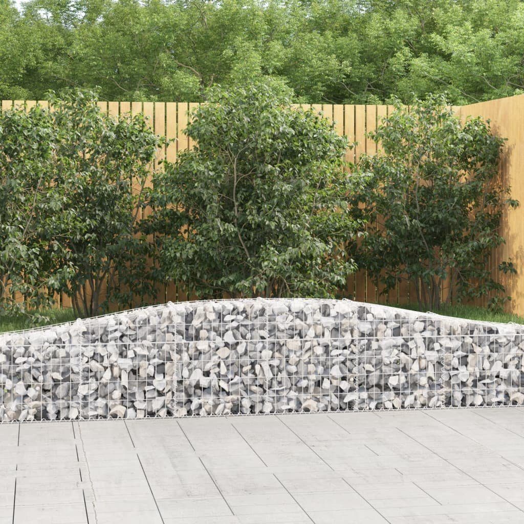 vidaXL Blumentopf Gabionen mit Hochbogen 4 Stk. 400x30x40/60 cm Verzinktes Eisen (4 St)