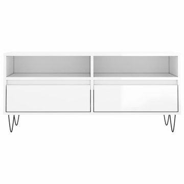 vidaXL TV-Schrank TV-Schrank Hochglanz-Weiß 100x34,5x44,5 cm Holzwerkstoff (1-St)