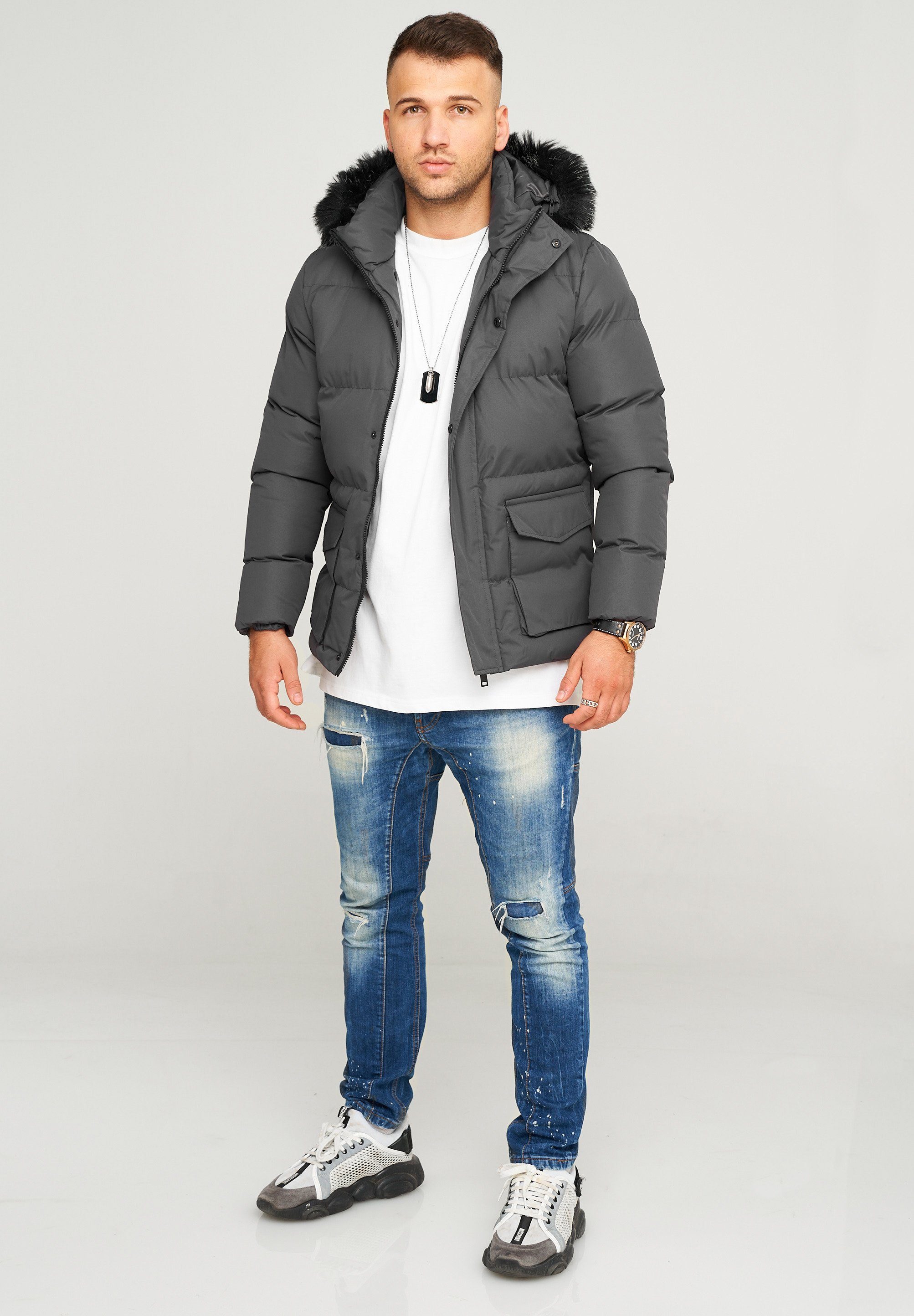 behype Steppjacke BHADLYR mit abtrennbarer Kapuze