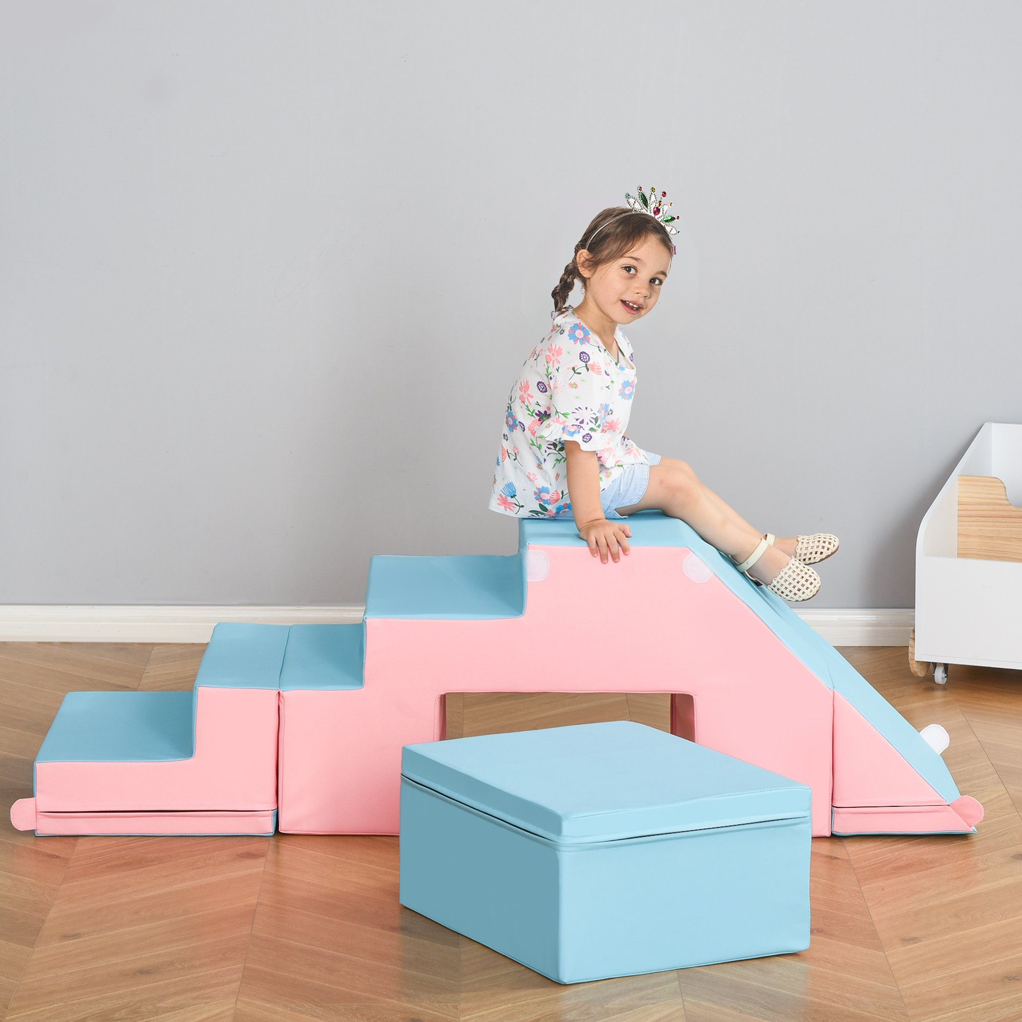 HOMCOM Bausteine Rutsche rekonfigurierbares Design Kunstleder günstig online kaufen