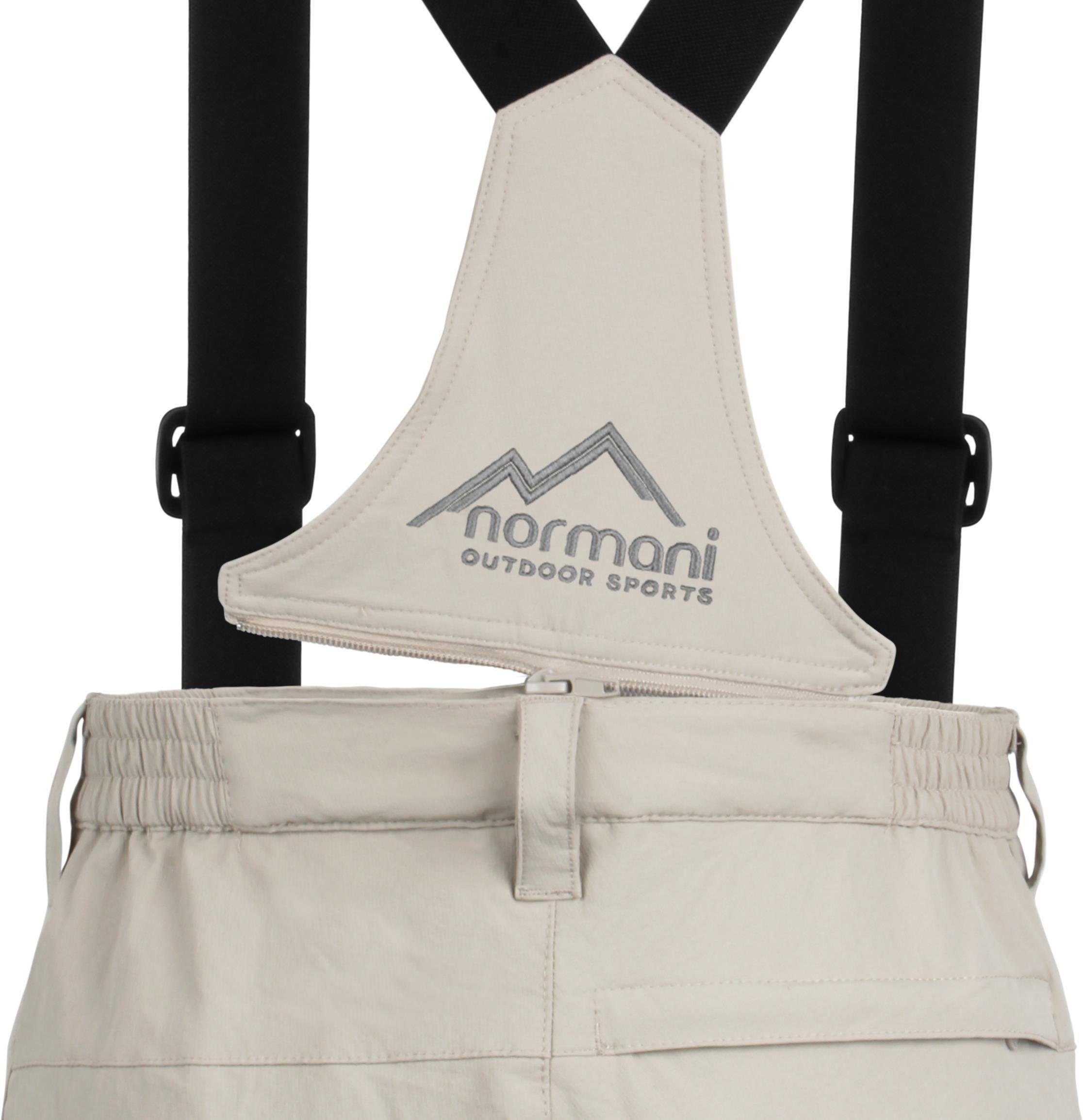 normani Thermohose Herren Winter-Softshellhose mit Hosenträgern Outdoorhose Skihose gefütterte Funktionshose - abnehmbare Hosenträger