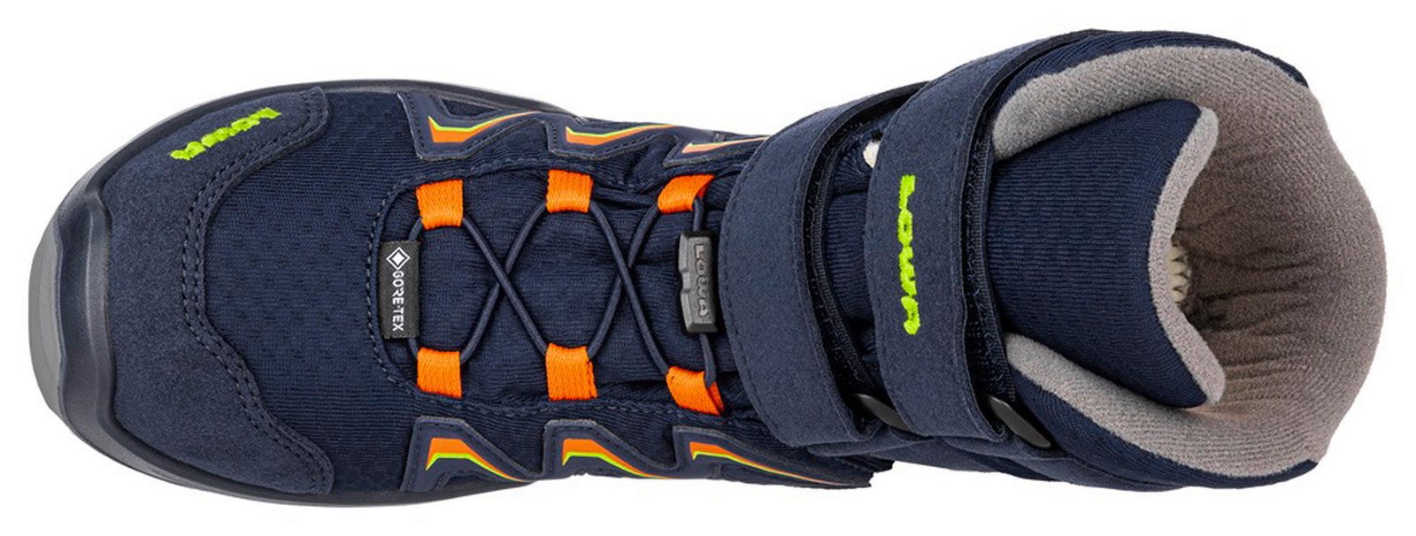 Lowa Maddox Warm High GTX (Textil/Synthetik, wasserdicht) navyblau/orange Winterstiefel – Bild 4 von 5