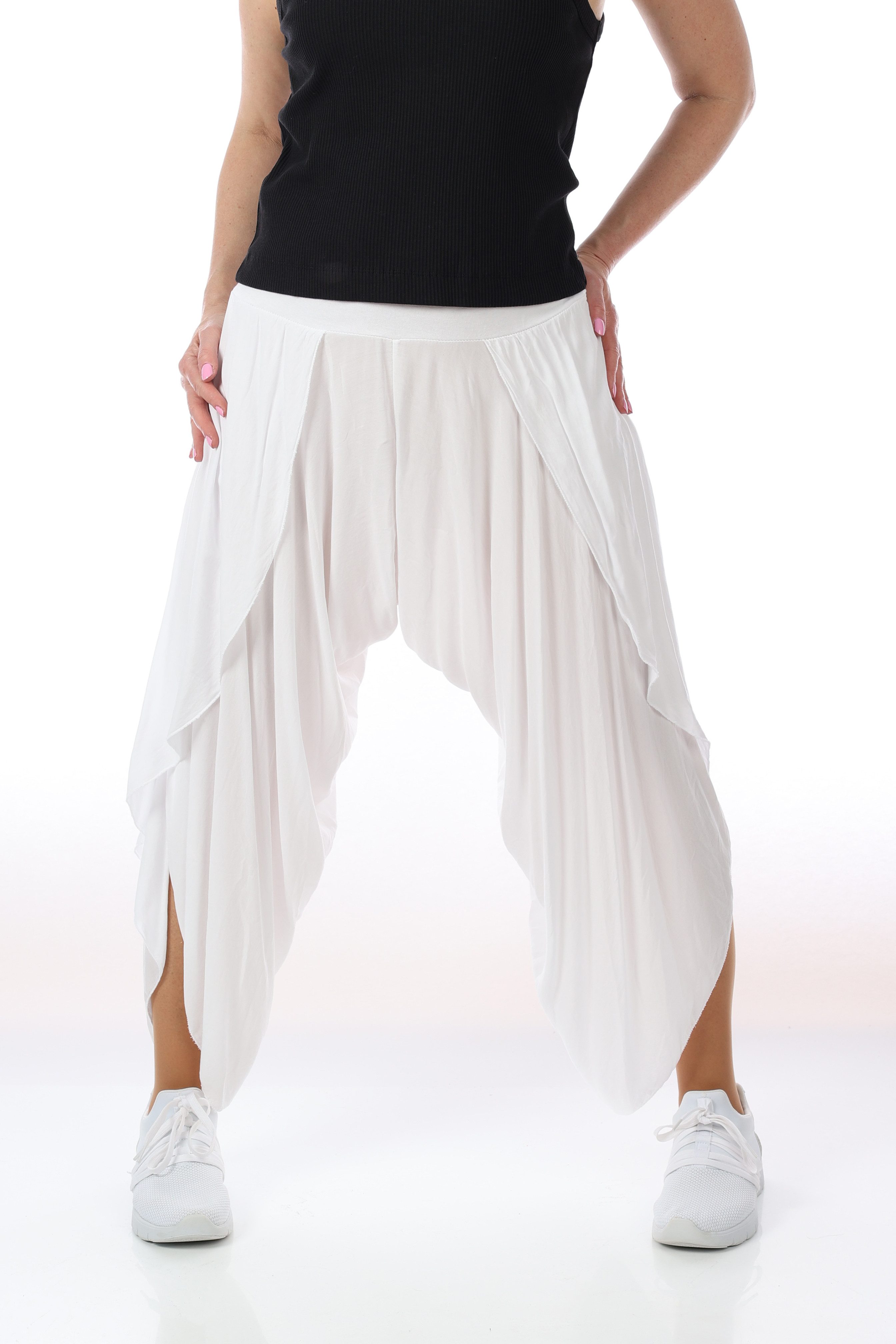 MIRROSI Hosenrock Damen Made in Italy Leicht Bequem Onesize (Gr.36-44) (100% Viskose, bund mit gummizug) Rock für Frühling Sommer Herbst