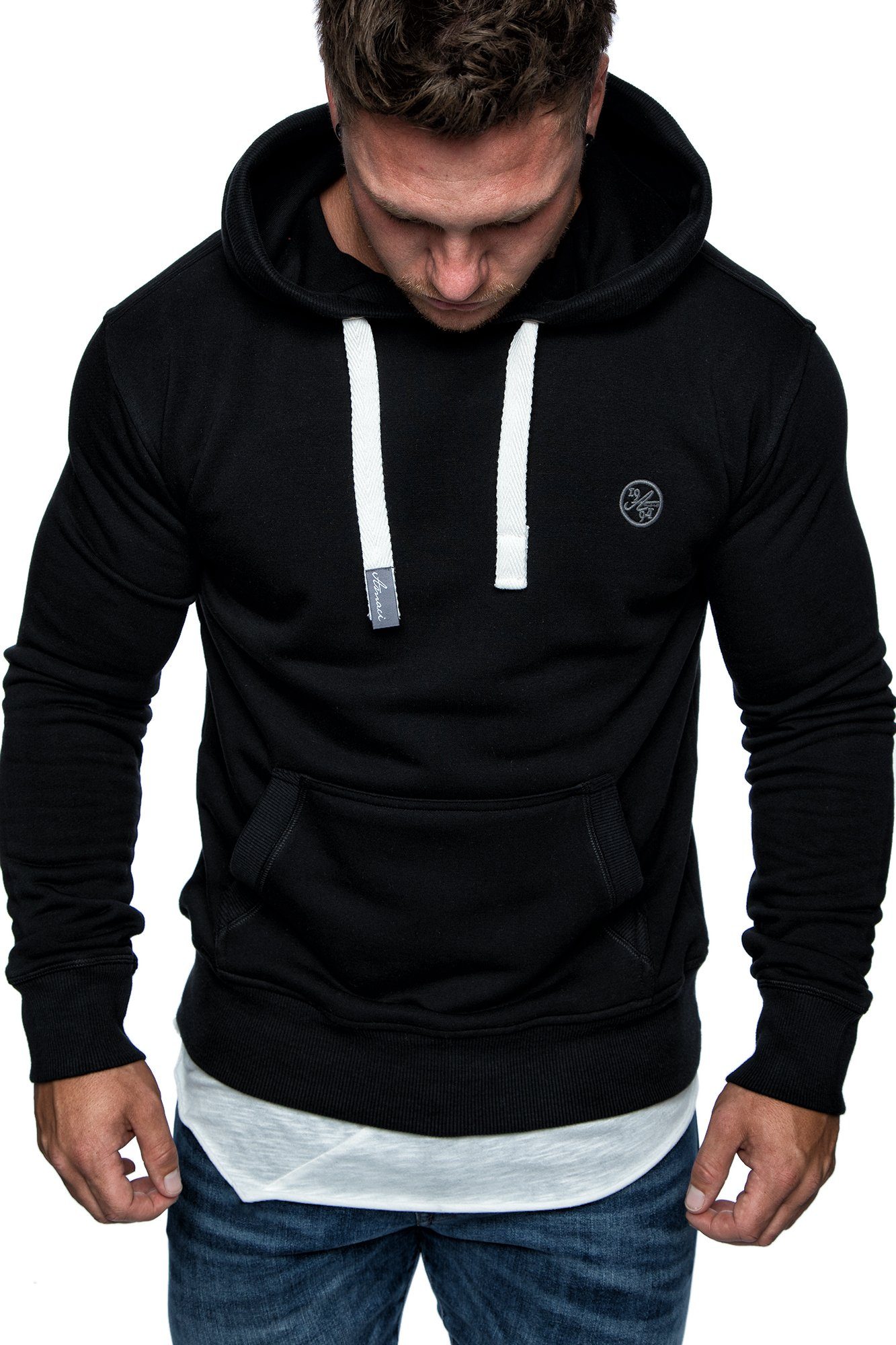 Amaci&Sons Kapuzenpullover WATERBURY Kapuzenpullover Herren Basic Kontrast Sweatjacke Pullover Hoodie Sweatshirt