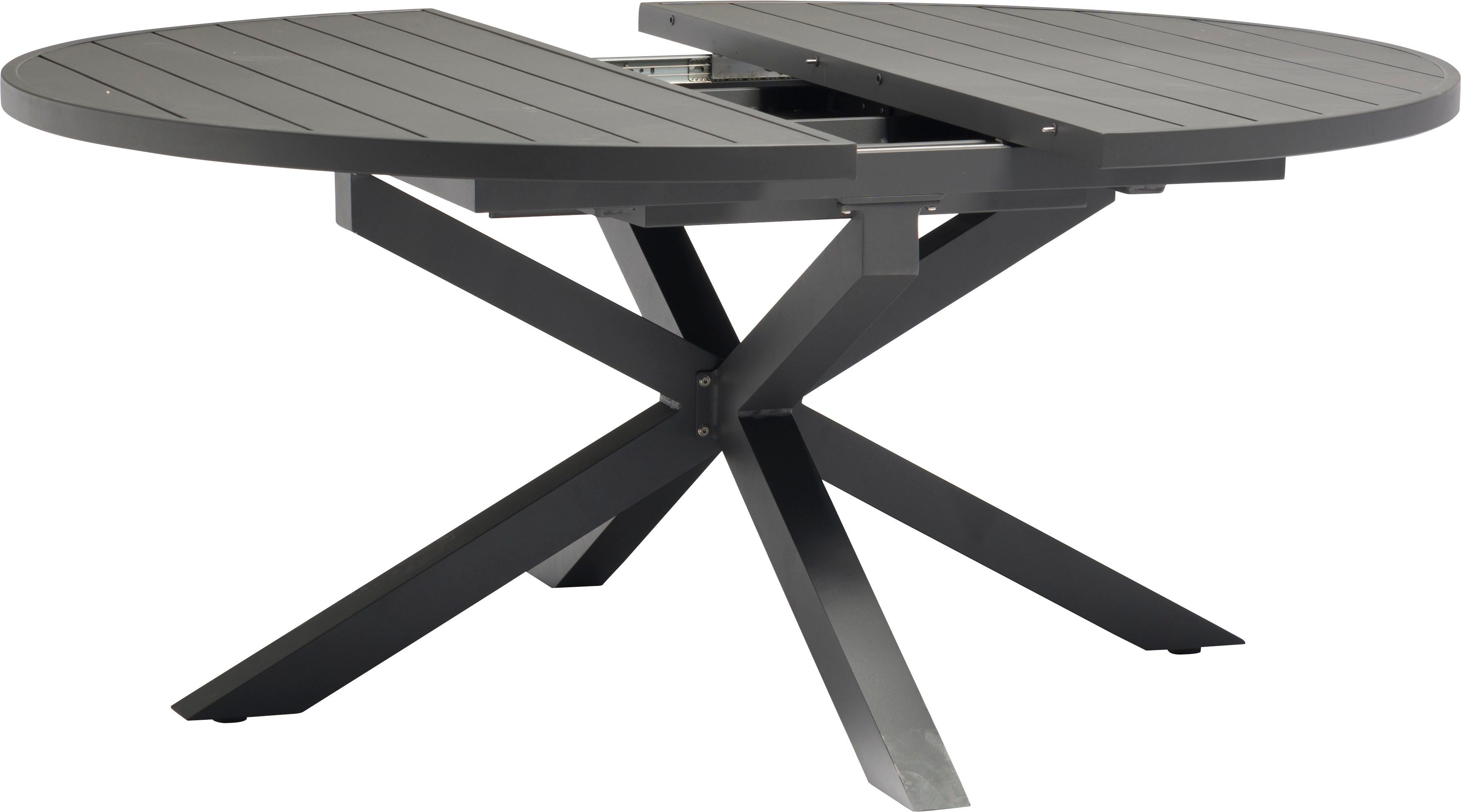 Destiny Gartentisch ARONA, Ø120/ (oval 170x120)x75cm, Aluminium