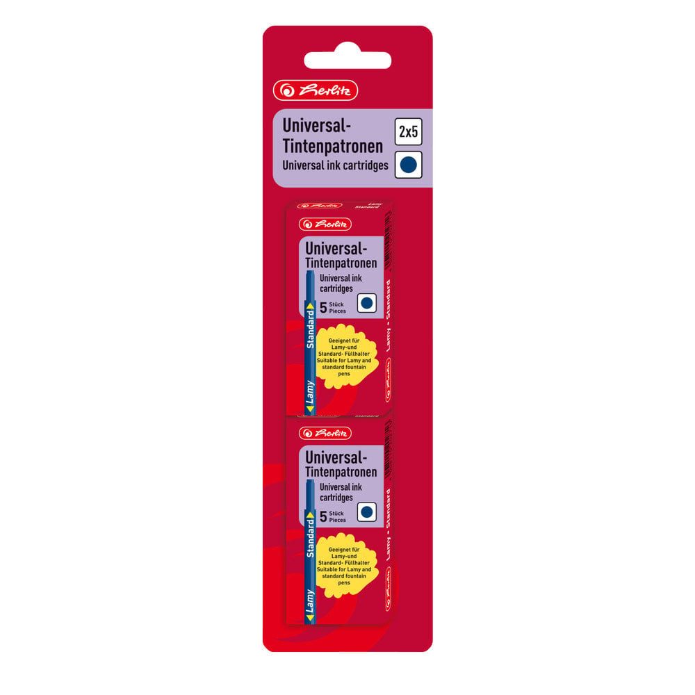herlitz Tintenpatronen Universal blau 2 x 5 Stück Tintenpatrone