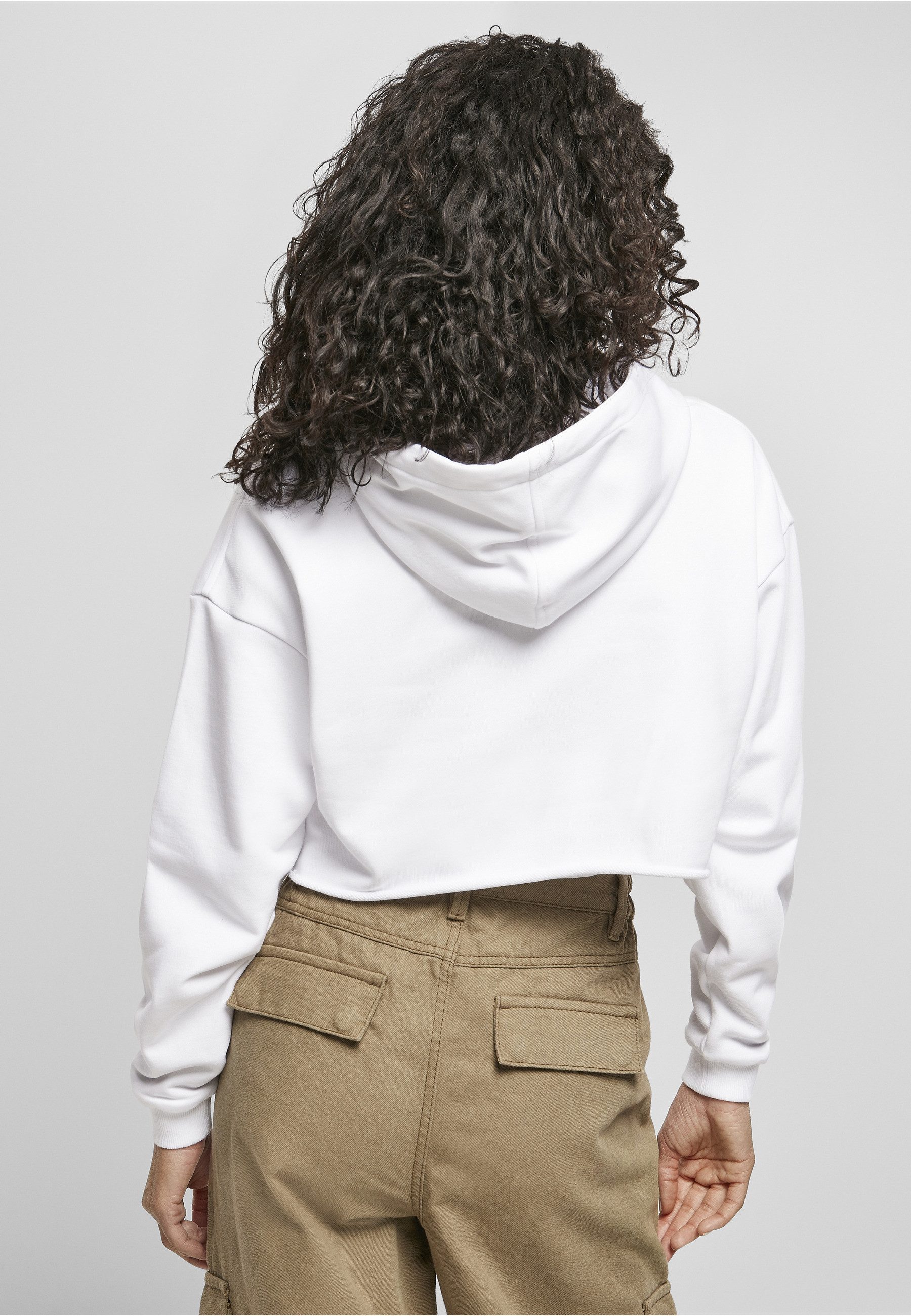 URBAN CLASSICS Sweatshirt Urban Classics Damen Ladies Oversized Cropped Hoody (1-tlg)