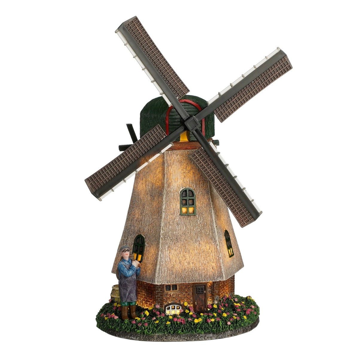 LuVille Weihnachtsdorf Luville Collectables Zaanse molen batteriebetrieben - l20xb14xh28cm