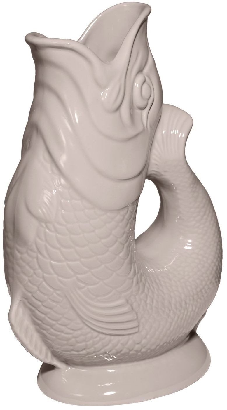 Gluckigluck Wasserkaraffe, (Original Gluggle Jug aus England), mit Gluckergeräusch, handgefertigt, ikonisches Fisch-Design, 1,2 L