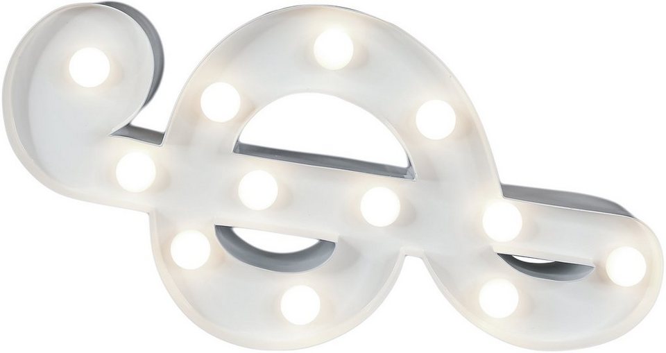 MARQUEE LIGHTS LED Dekolicht Music-Clef, LED fest integriert, Warmweiß,  Wandlampe, Tischlampe Music-Clef mit 12 festverbauten LEDs - 16x31 cm,  Geringer Energieverbrauch durch effiziente LED-Technik