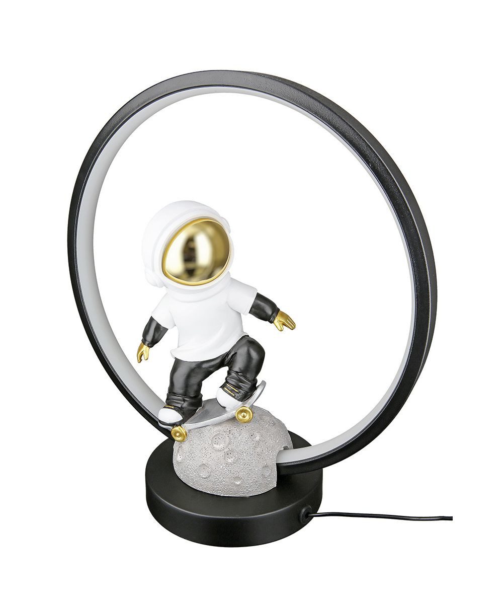 GILDE LED Tischleuchte Astronaut Apollo 52717 Kunstharz 33 cm USB Designleuchte, LED fest integriert