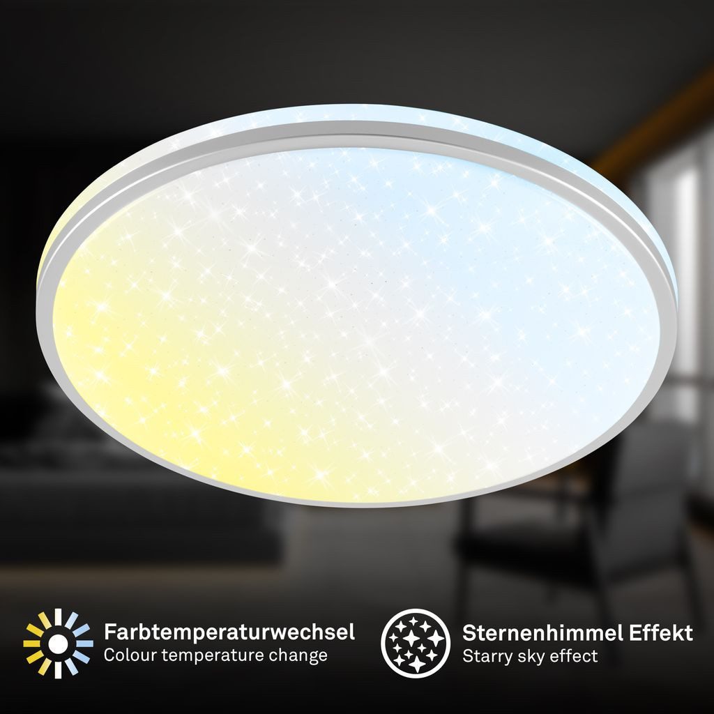 Briloner Leuchten LED Deckenleuchte 3895014, Dimmfunktion, LED fest integriert