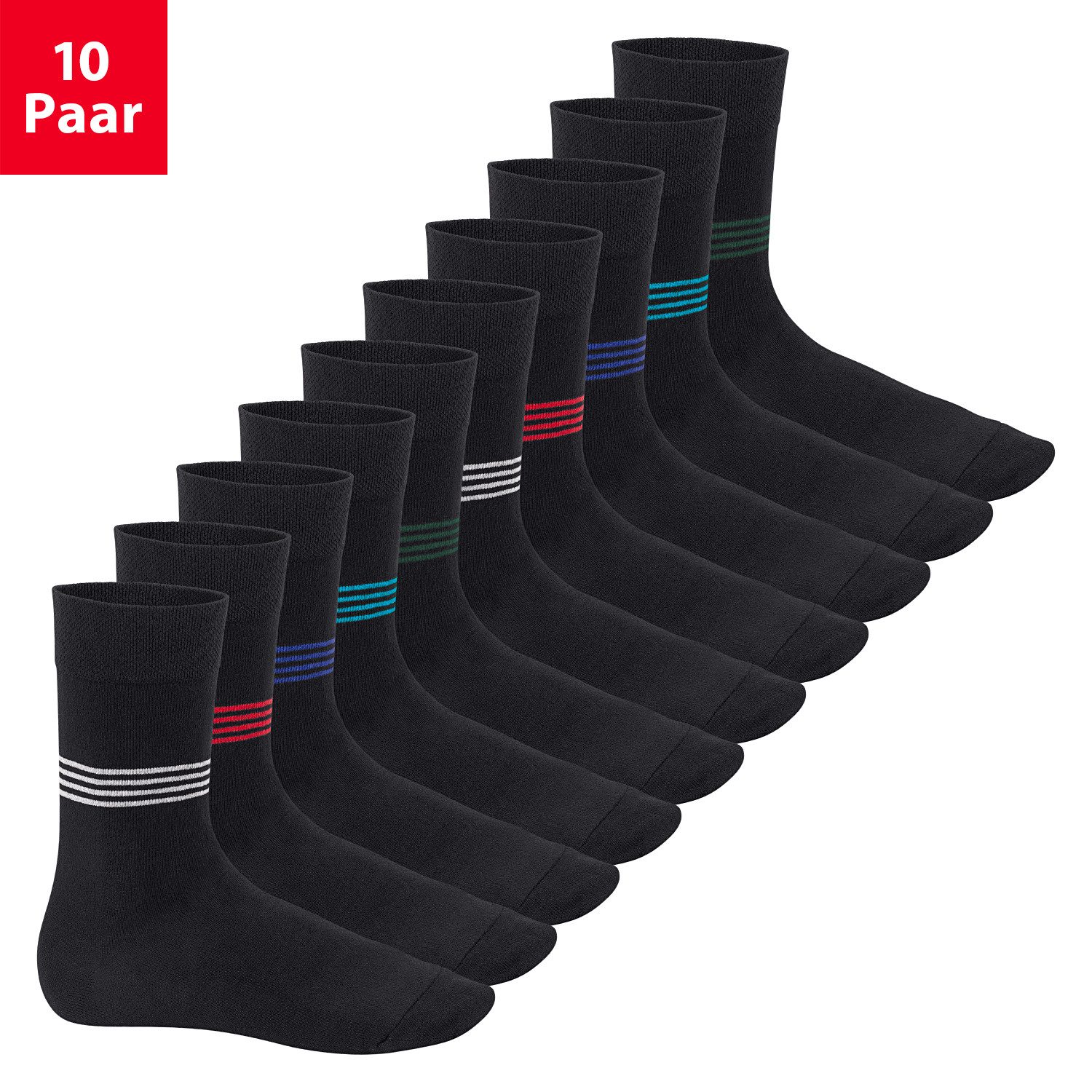 Footstar Businesssocken Herren Motiv Socken (10 Paar) mit diversen Mustern