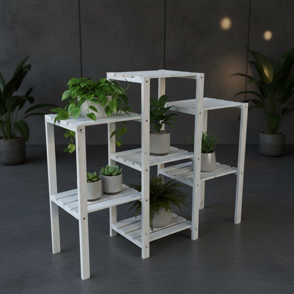 Melko Blumenständer Blumenpodest Blumenregal Blumentreppe Holz ver. Farben günstig online kaufen