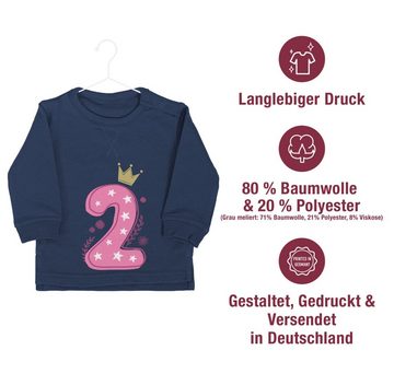 Shirtracer Sweatshirt Zweiter Birthday Mädchen 2. Geburtstag