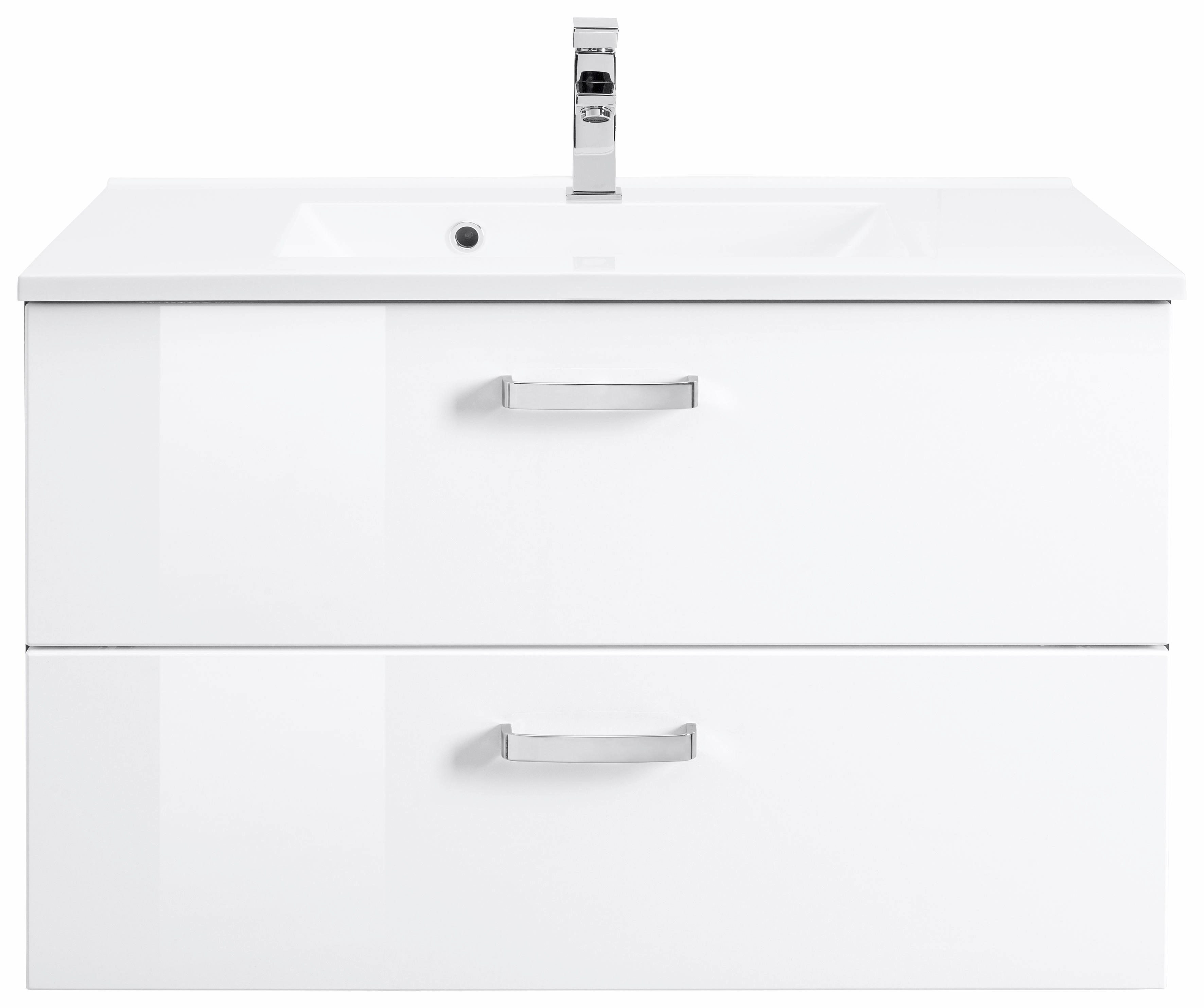 Waschtisch MÖBEL 100 Ravenna Waschbeckenunterschrank Waschbecken, weiß weiß/weiß Breite | Soft-Close cm, inkl. Badmöbel HELD