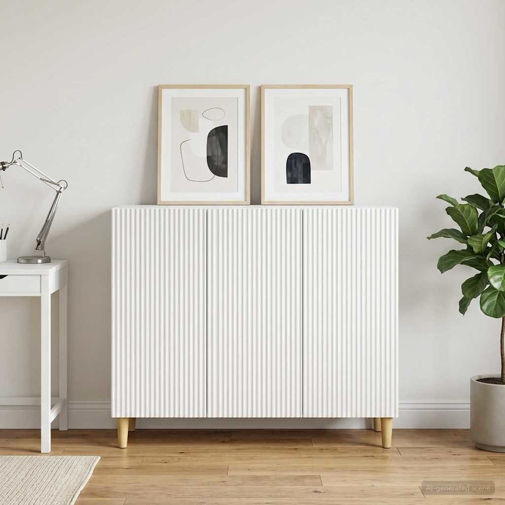 vidaXL Sideboard Sideboard Weiß 89 x 34,5 x 80 cm Holzwerkstoff (1 St)