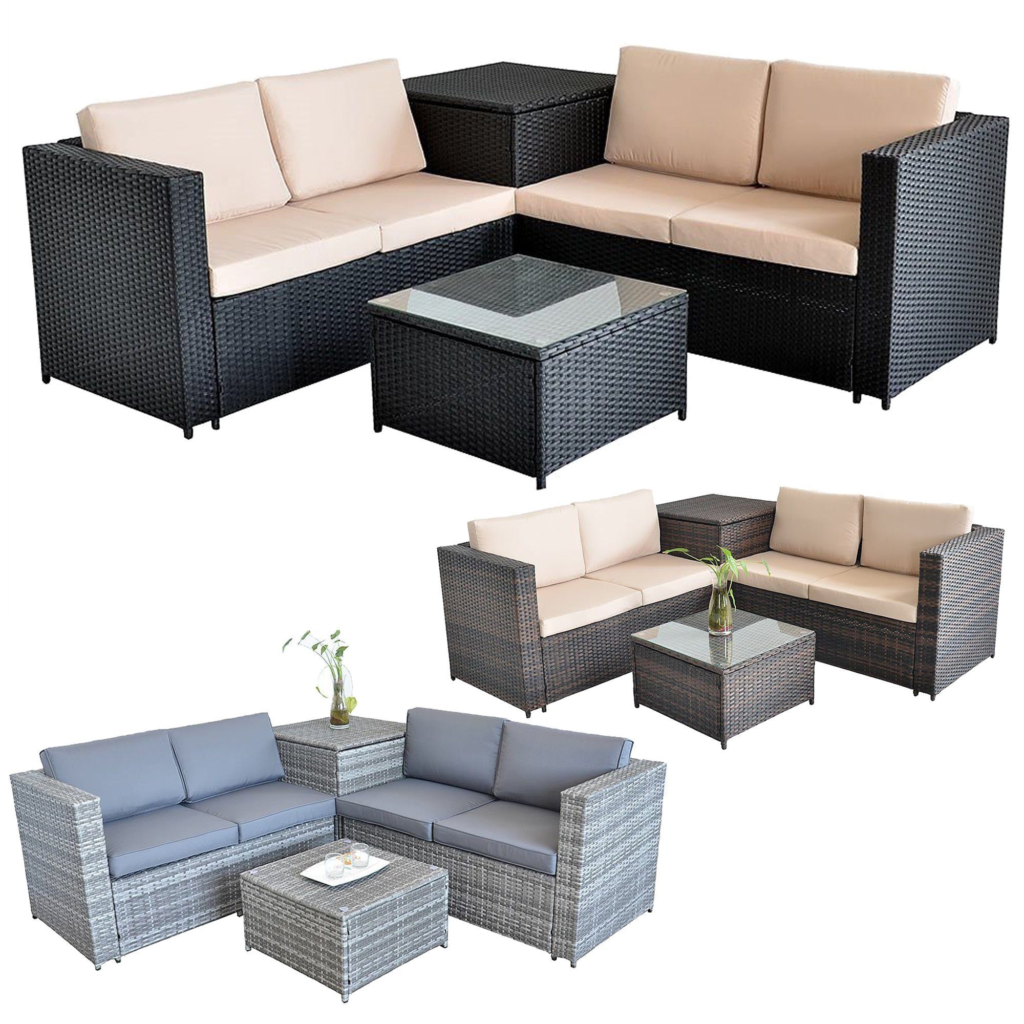 MERXX Auflagenbox, Polyrattan Rattan.info