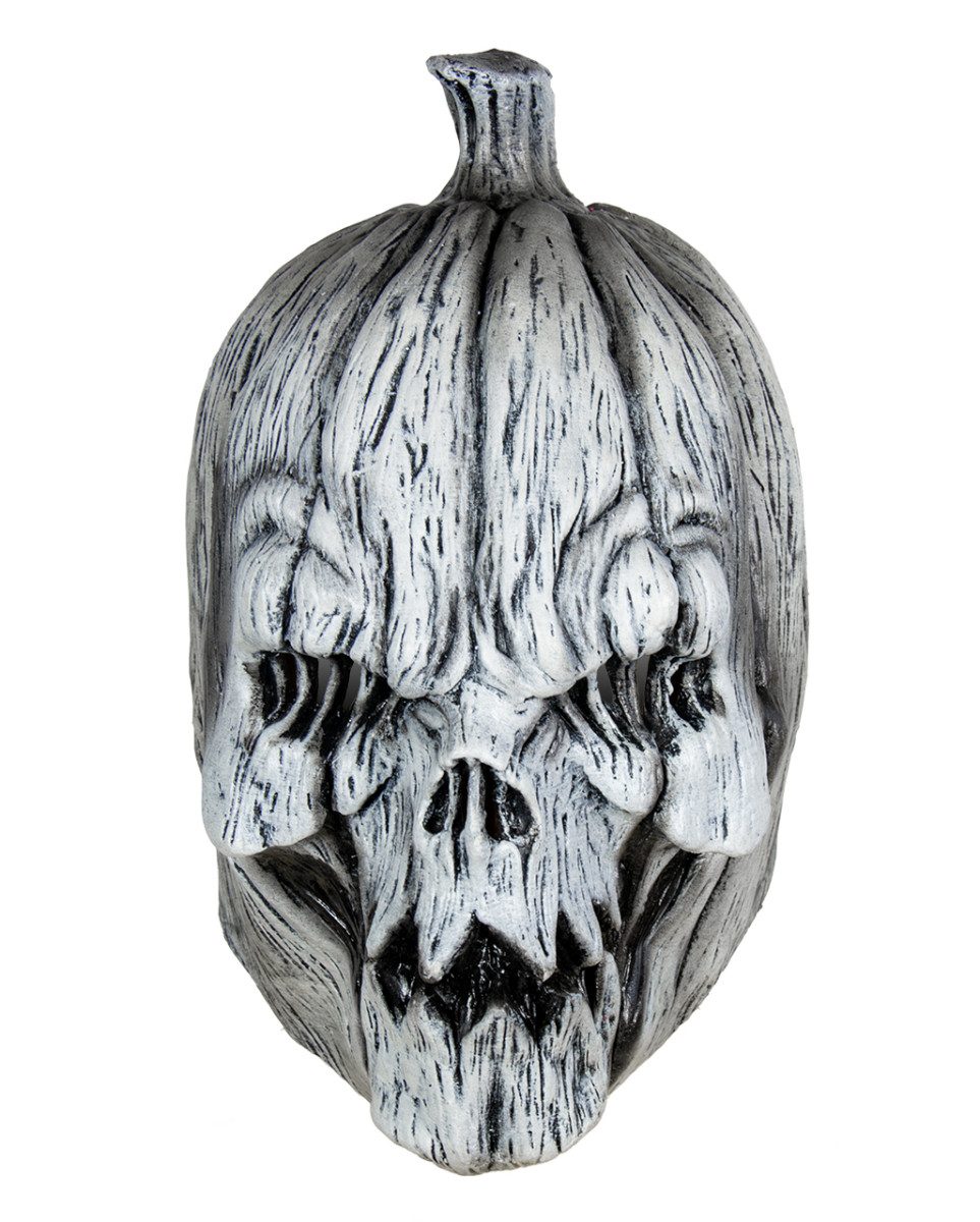 Horror-Shop Dekoobjekt Weißer Geister Kürbis als Halloween Maske