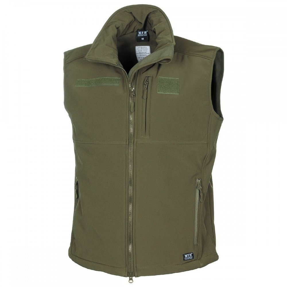 MFH Softshellweste Soft Shell Weste, Allround, oliv günstig online kaufen