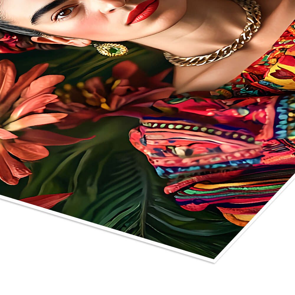 Posterlounge Wandbild Frida Kahlo Floral, Mark Ashkenazi, erhältlich als Poster, Leinwandbild, Wandsticker oder Acrylglasbild – Bild 3 von 5