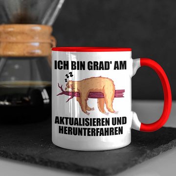 Trendation Tasse Trendation - Lustige Faultier Spruch Mitarbeiter Geschenk Arbeitskollege Tasse Kollegin Abschiedsgeschenk