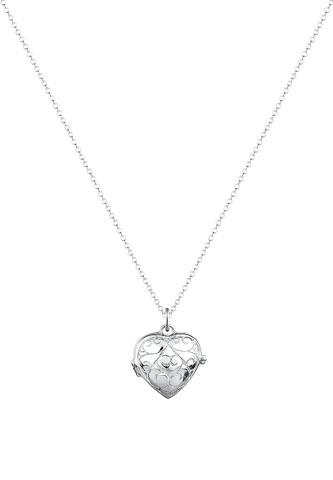 Elli Kette mit Anhänger Herz-Medaillon Amulett günstig online kaufen