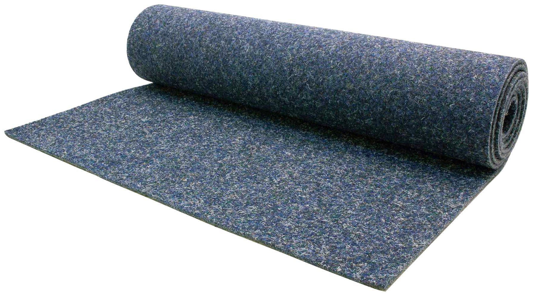 Nadelvliesteppich MERLIN, Primaflor-Ideen in Textil, rechteckig, Höhe: 5,2 mm, Flachgewebe, Nadelvlies, meliert, besonders robust & strapazierfähig blau