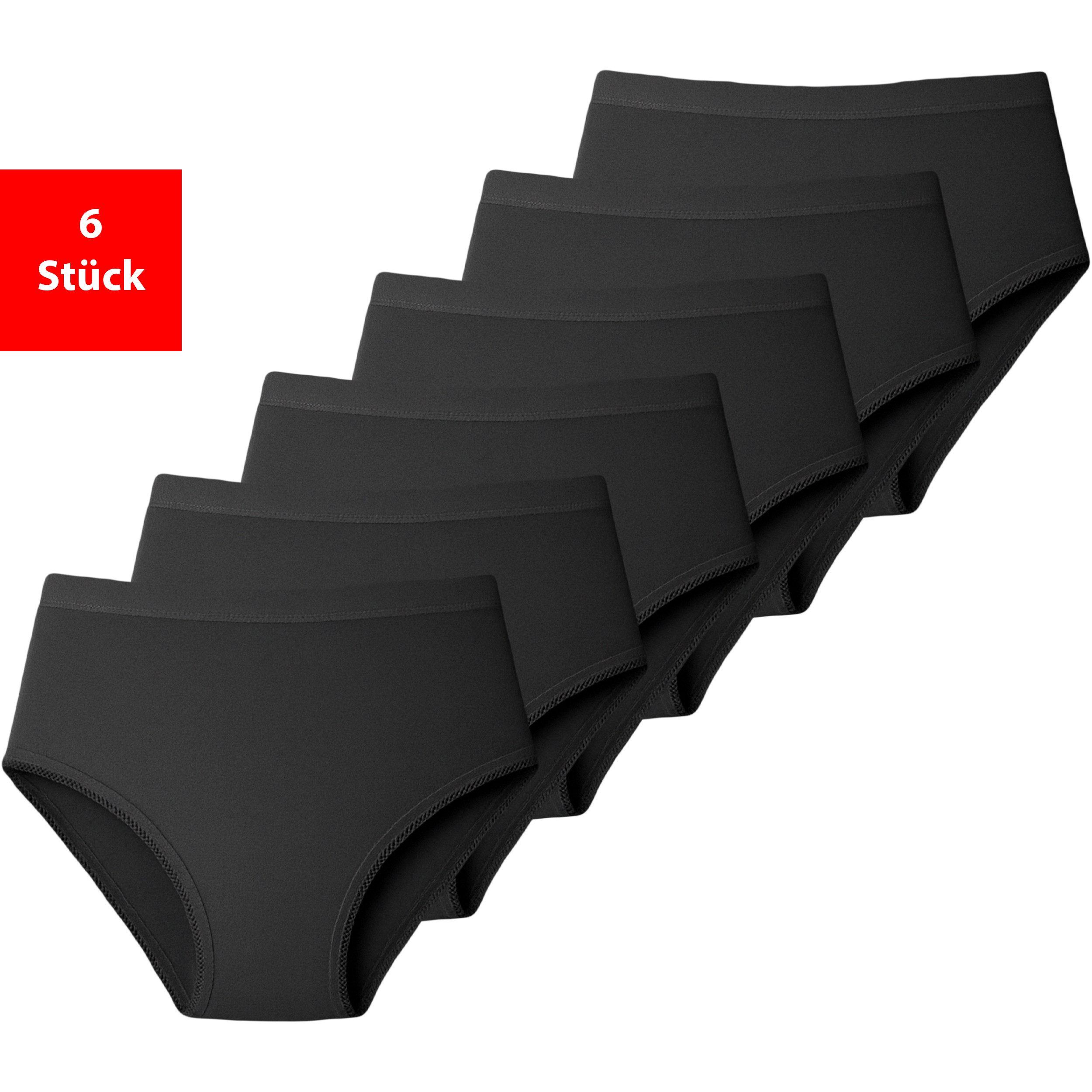 Fashionschmiede Taillenslip Damen Slip im 3 - 6er Pack Baumwolle Unterhose Schlüpfer Maxislip (Packung, 6-St., 6er-Pack) 95 % Baumwolle · Elastisch · Bequem · Atmungsaktiv