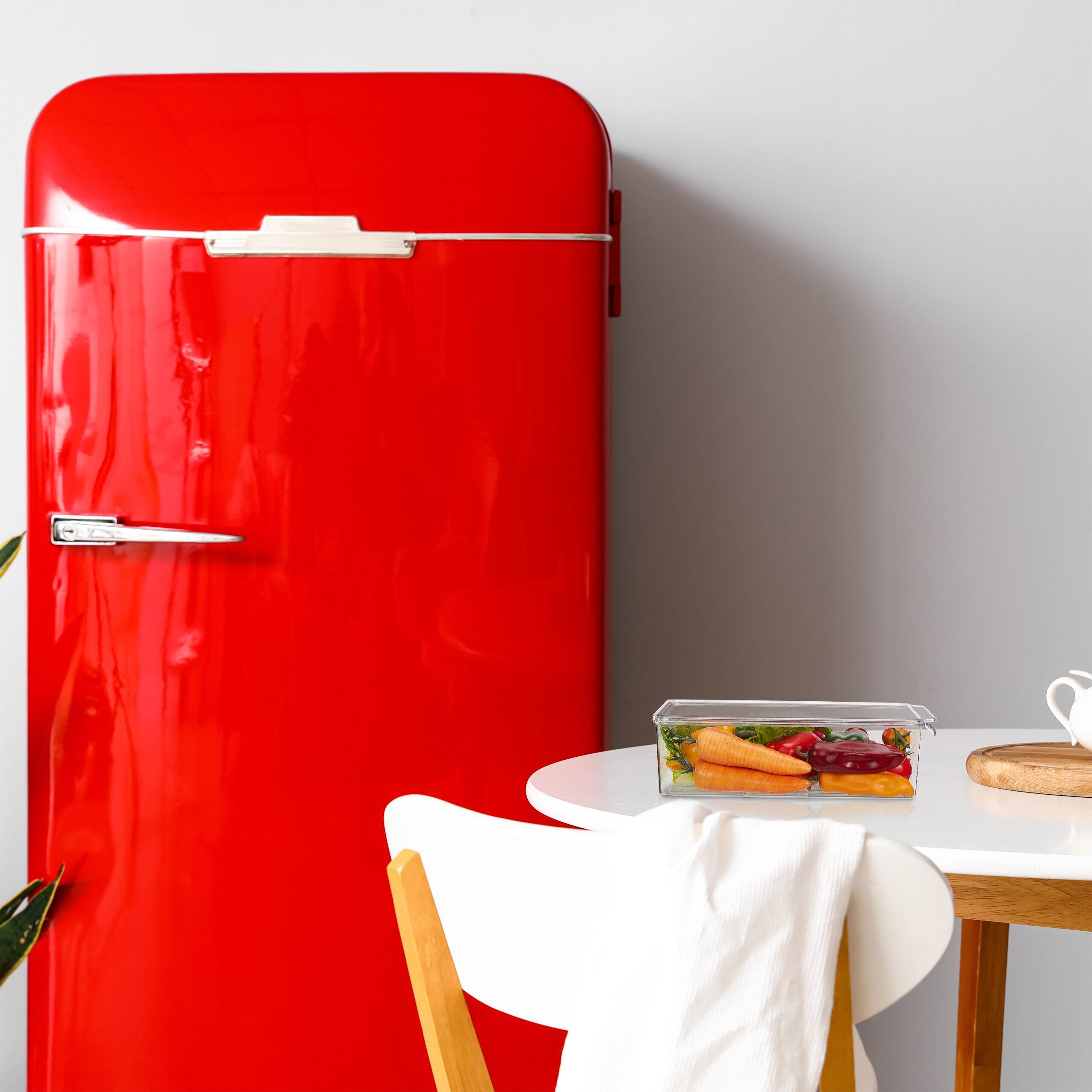 Kühlschrank relaxdays Organizer Set, Frischhaltedose Kunststoff 3er