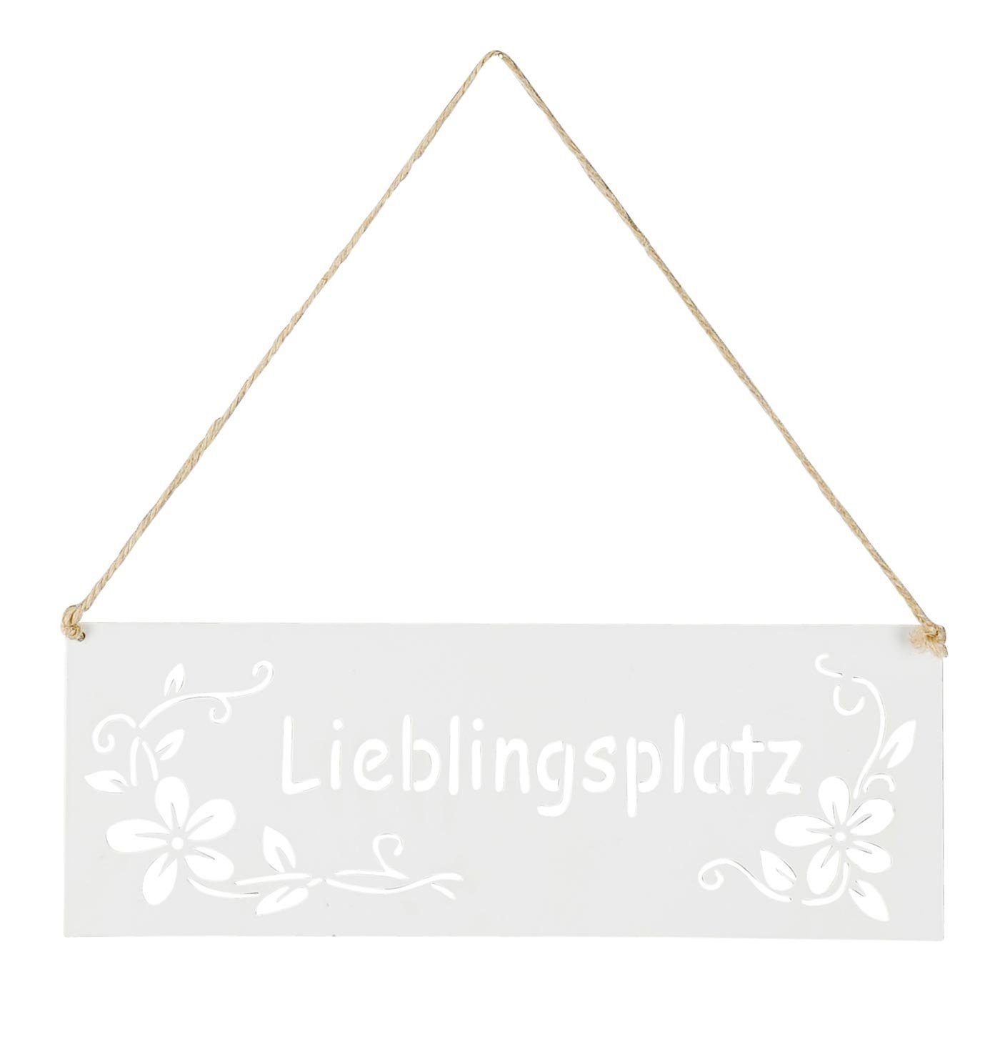 Levandeo® Dekohänger, Schild Lieblingsplatz 25x9cm Außen günstig online kaufen