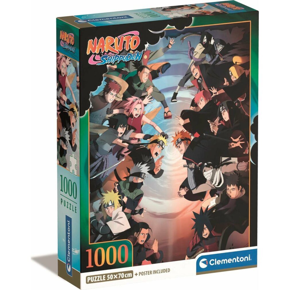 Clementoni® Puzzle Naruto Shippuden-Puzzle 1000Stück, Puzzleteile