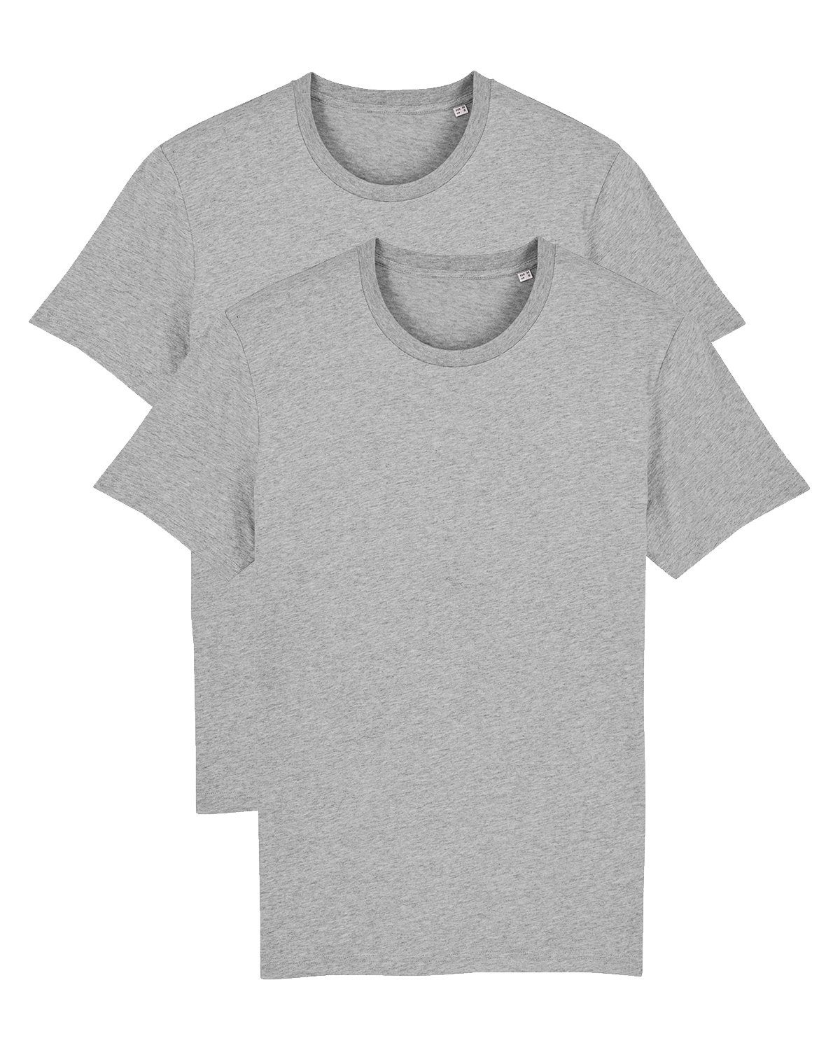 wat? Apparel Print-Shirt 2er Pack Creator Basic Standard Colors (1-tlg) grau meliert