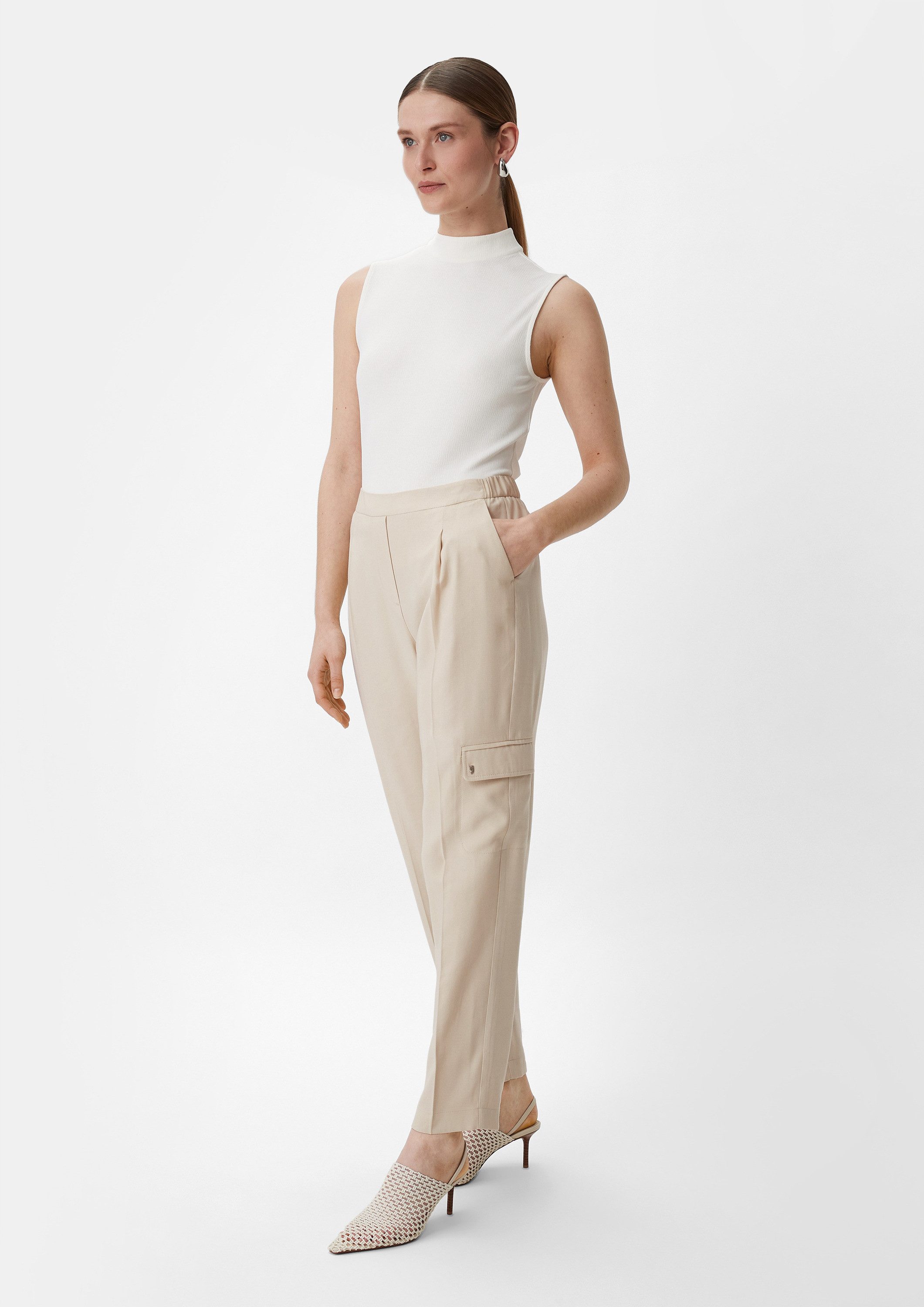 comma Chinos Hose Regular: Twillhose im Cargo-Style